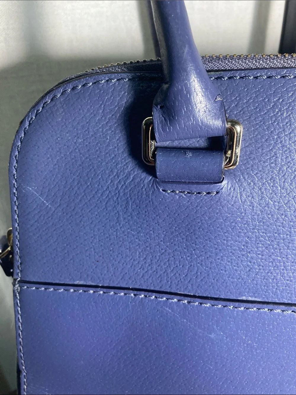 kate spade cobalt purple leather dome satchel Beautiful